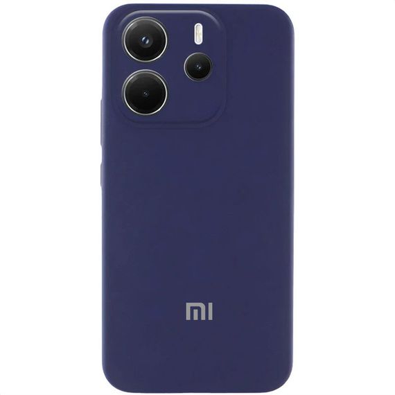 Чохол Silicone Cover Lakshmi Full Camera (AA) with logo для Xiaomi Redmi Note 14 4G (Int. version) Синій / Midnight blue