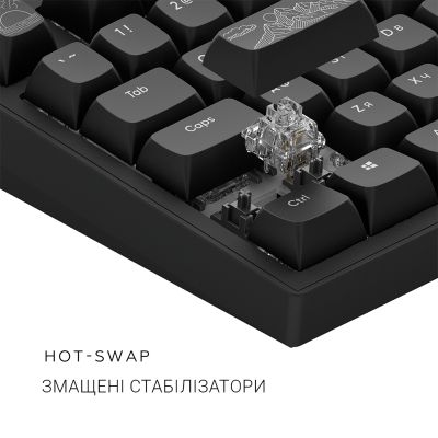 Клавиатура Dark Project ALU81 Terra Nostra PBT RGB Mech G3MS Moonstone Black (DPKB_NOSTRA_81_ANSI_BLACK_UA) | Зображення 1