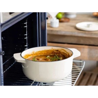 Каструля KitchenAid чавунна з кришкою 3,3 л Мигдалевий крем (CC006056-001) | Зображення 6