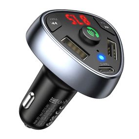 FM модулятор трансмиттер c Bluetooth V5.0 HOCO E51 Автомобильное зарядное устройство Черный