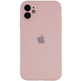 Чохол Silicone Case Full Camera Protective (AA) для Apple iPhone 12 (6.1") Рожевий / Pink Sand