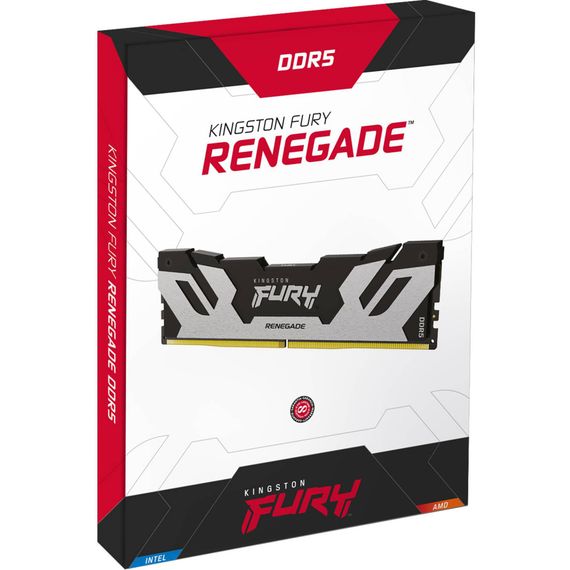 Модуль пам'яті для комп'ютера DDR5 48GB (2x24GB) 8000 MHz Renegade Black/Silver Kingston Fury (ex.HyperX) (KF580C38RSK2-48) | Зображення 4