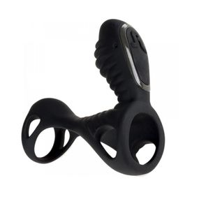 Эрекционное кольцо с 2 моторами Adrien Lastic Gladiator F черное sexstyle