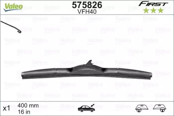 Щітка склоочисника  400 гибридна , VALEO (575826)
