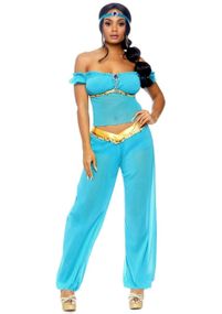 Костюм принцеси Жасмин S Leg Avenue Arabian Beauty, 3 предмети, бірюзовий