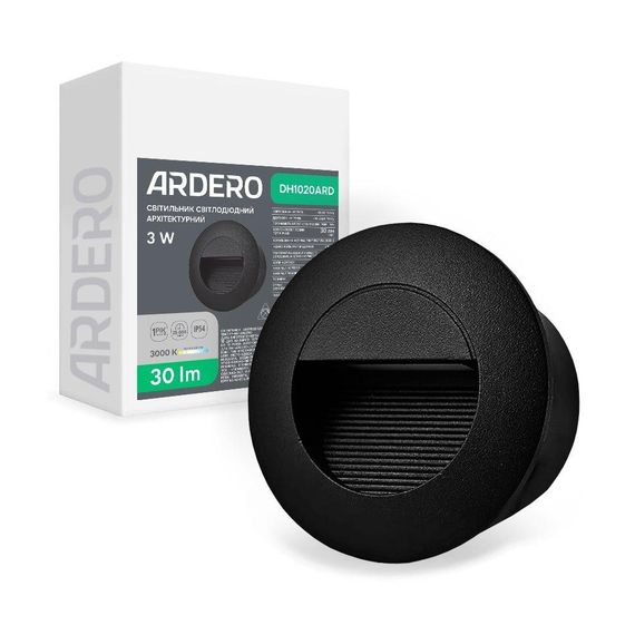 Архитектурный светодиодный накладной светильник Ardero DH1020ARD LEVEL 3 Вт 3000 К, черный