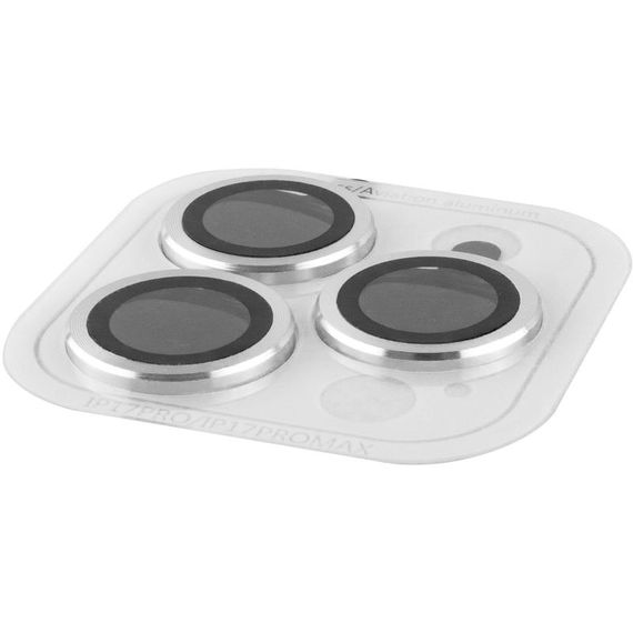 Захисне скло Metal Classic на камеру (у упак.) для Apple iPhone 17 Pro (6.3") / 17 Pro Max (6.9") Срібний / Silver | Зображення 3