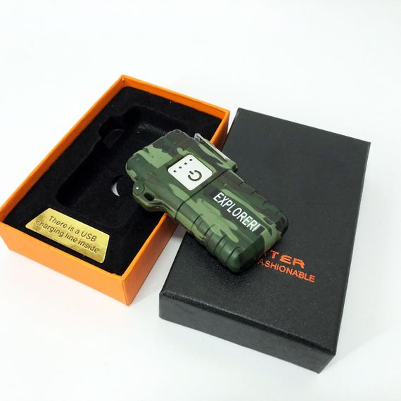Запальничка імпульсна JL317 Explorer, Вітрозахисна запальничка, Запальничка юсб з гравіюванням | Зображення 1