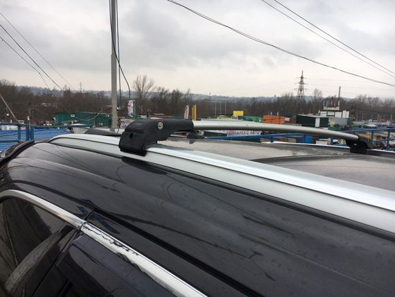 Перемички на рейлінги з ключем Wingbar V2 (2 шт) Сірий для BMW 5 серія F-10/11/07 2010-2016рр | Зображення 5