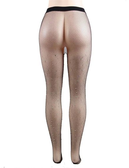 Колготки в сеточку со стразами Star Night черные, XS-L sexstyle | Зображення 6