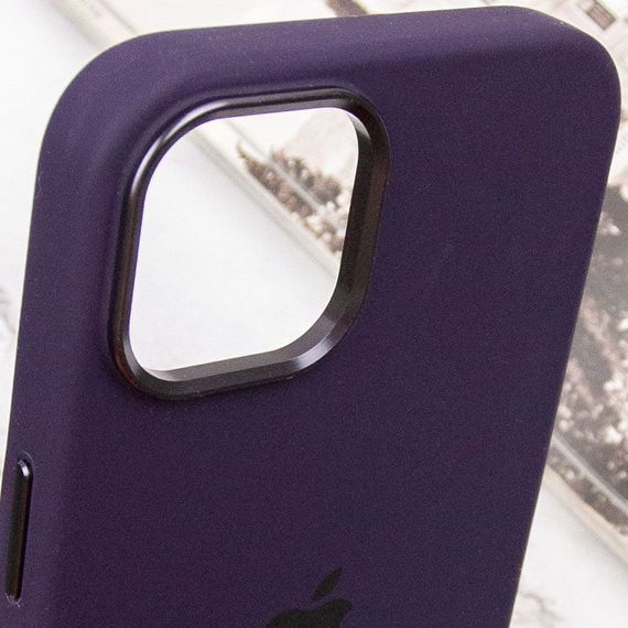 Чохол Silicone Case Metal Buttons (AA) для Apple iPhone 12 Pro Max (6.7") Силікон, Фіолетовий/Elderberry | Зображення 7