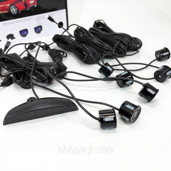 Парктронік (паркувальний радар) Assistant Parking Sensor, 8 чорних датчиків QK-62 | Зображення 3
