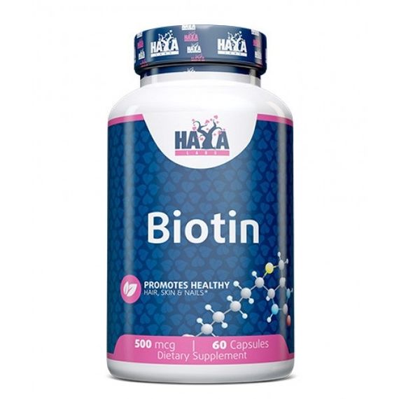 Биотин Haya Labs Biotin 500 mcg 60 Caps