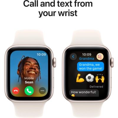 Смарт-годинник Apple Watch SE 2024 GPS 40mm Starlight Aluminium Case with Starlight Sport Band - M/L (MXEG3QH/A) | Зображення 3