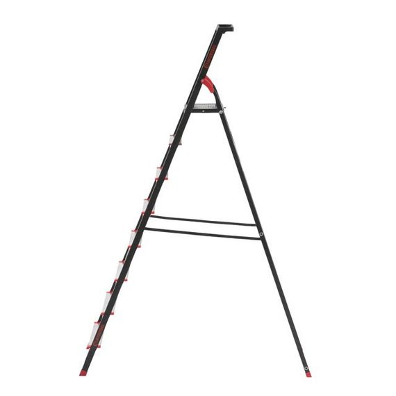 Драбина 8 сход., лоток для інвентарю, сталевий профіль, висота верхньої сходинки 1,7 м INTERTOOL LT-0058 | Зображення 3