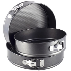 Набір роз'ємних форм для випічки 3шт (Ø24/26/28*6.5см) з вуглецевої сталі