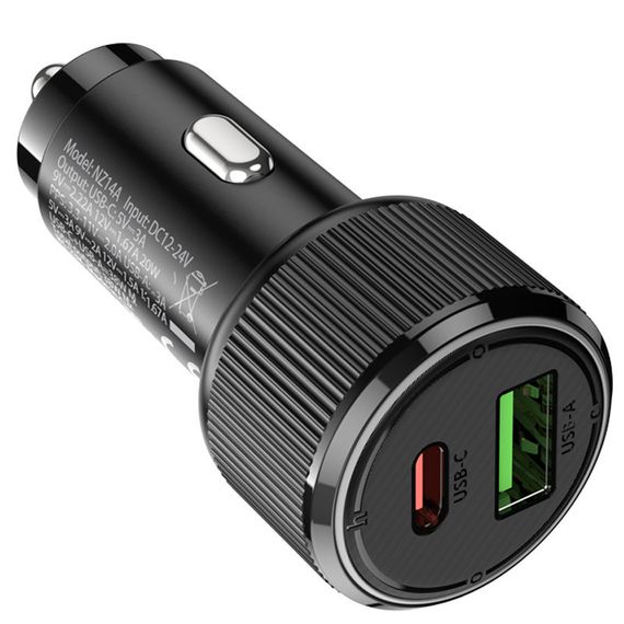 АЗП Hoco NZ14A Guerrero PD20W+QC3.0 (1C1A) Black | Зображення 3