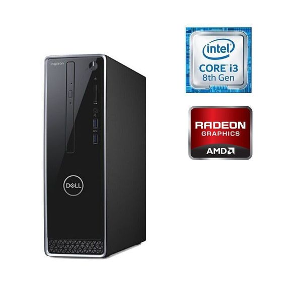 Комп'ютер Dell Inspiron 3470 SFF / Intel Core i3-8100 (4 ядра по 3.6 GHz) / 16 GB DDR4 / 256 GB SSD M.2 / AMD Radeon E9173, 2 GB GDDR5, 64-bit / Win 10 Home б/в