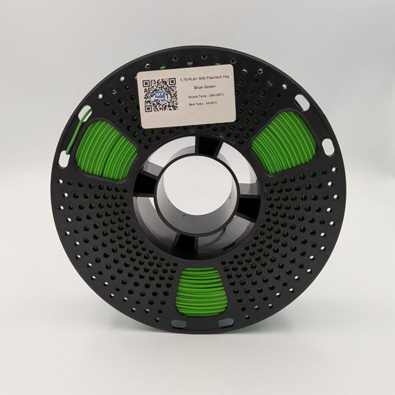 PLA+ пластик MT Filament для 3D-принтера 1.75 мм 1 кг синий-зелёный (3DMT-PLA+1.75-01-BG) | Зображення 1