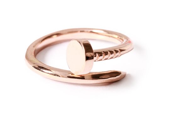 Кольцо из красного золота гвоздь 21.5