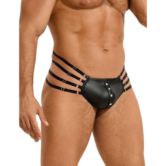 Труси чоловічі Star Night, з чотирма рядами лямок, чорні, XL sexstyle | Зображення 4