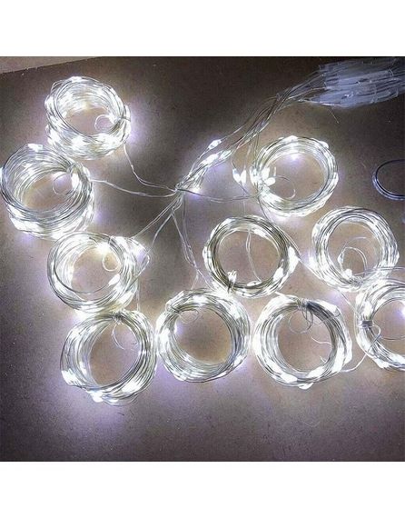 Светодиодная гирлянда штора Led Капли росы на 200 светодиодов электрическая 3*2 м Белый | Зображення 2