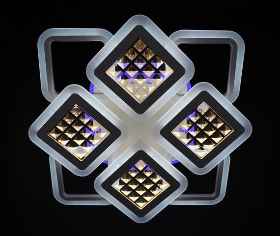 Люстра світлодіодна стельова LED світильник для квартири на стелю лед з пультом 26120 Білий 11х54х62 см. | Зображення 9