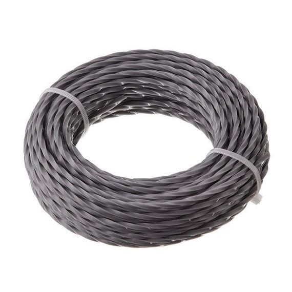 Волосінь для тримера "квадрат" кручена армована, 2,4 мм*15 м INTERTOOL DT-2328