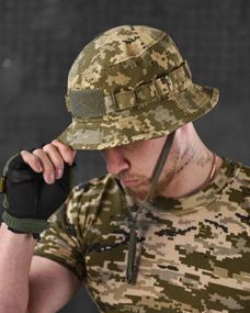 Панама мужская тактическая маскировочная камуфляжная  с молями  пиксель ВТ0992