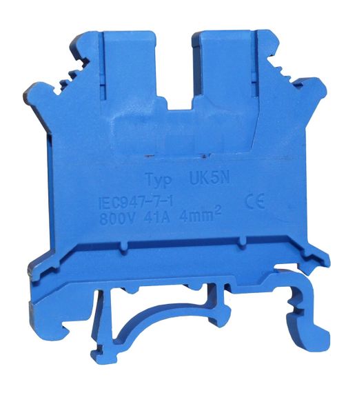 Клема КНГ-UK5 41А 0.2-4мм2 гвинтова синя набірна на DIN-рейку без маркера без кришки Ny95506250 | Зображення 2