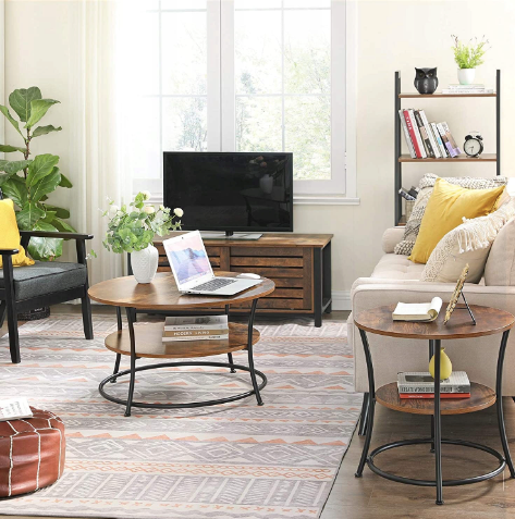 Журнальний столик Leobert Vasagle 80 x 80 x 45см в стилі Loft | Зображення 7