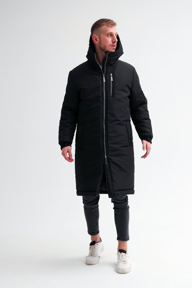 Парка Снеговик чёрный S XL | Зображення 1