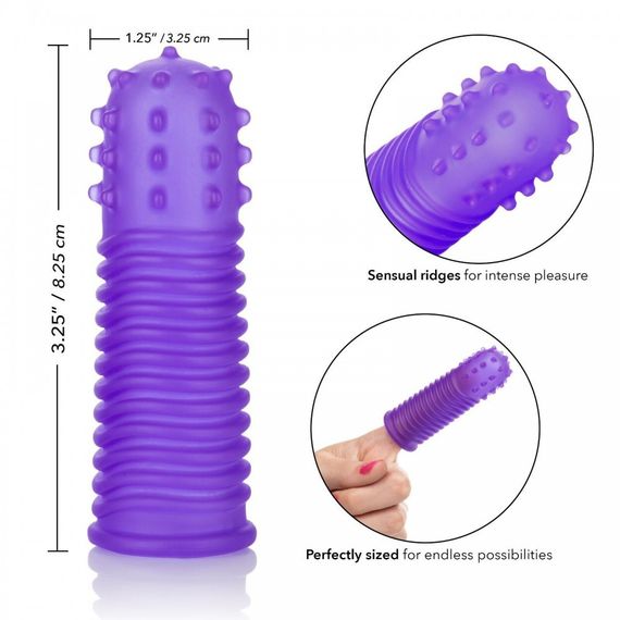 Насадки на пальці California Exotic ntimate Play Finger Tingler Purple Sex Aura | Зображення 6