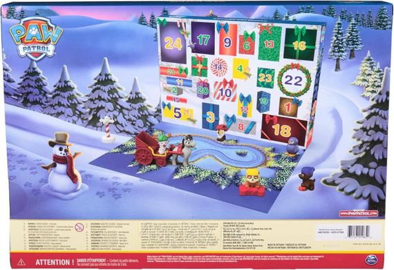 Адвент календарь Щенячий патруль 2024 Paw Patrol Advent Calendar Подарочный праздничный набор | Зображення 1