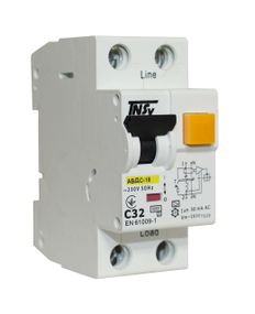 Автоматичний вимикач диференційного струму АВДс-18 2Р 32А 30мА тип АС 6 кА х-ка С Ny95506289