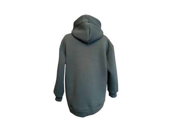 Худі з вишивкою метелик троянда жіночий чорний теплий толстовка з капюшоном футер тринитка з начосом 42 | Зображення 3