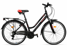 Велосипед міський жіночий 28" Crosser City Life Lady рама 18", 21 швидкість Shimano, алюміній, багажник, крила