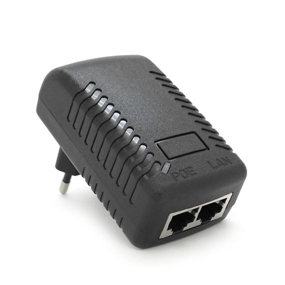 POE інжектор RITAR RT-PIN-12/12EU, 12V 1A (12Вт) з портами Ethernet 10/100Мбіт/с, EU PLUG | Зображення 1