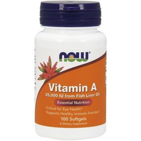 Витамин A NOW Foods Vitamin A 25,000 IU 100 Softgels