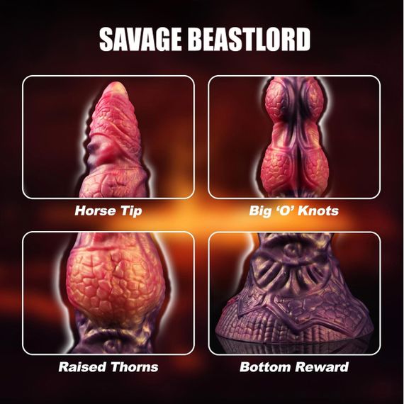 Фентезійний фалоімітатор - Power Monsters Savage Beastlord, 24 см Sex Aura | Зображення 5