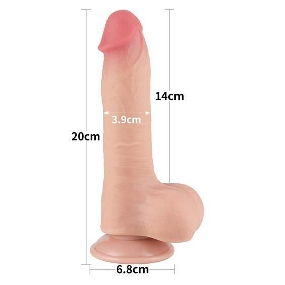 Фаллоимитатор - Sliding-Skin Dual Layer Dong 8" Flesh sexstyle | Зображення 2