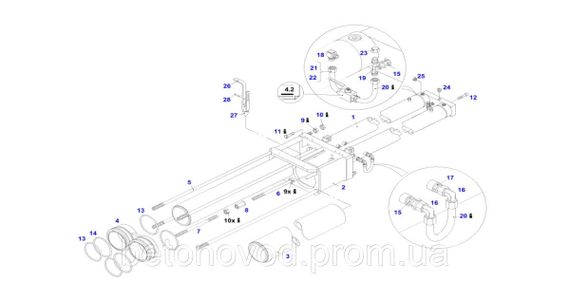 Хромовані гільзи для подачі бетону DN 230×2100 Putzmeister | Зображення 3