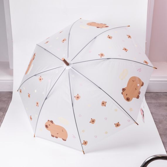 Класична парасолька-тростина напівавтомат з поліестеру 8 спиць діаметр 92 см HP-23-10 | Зображення 4