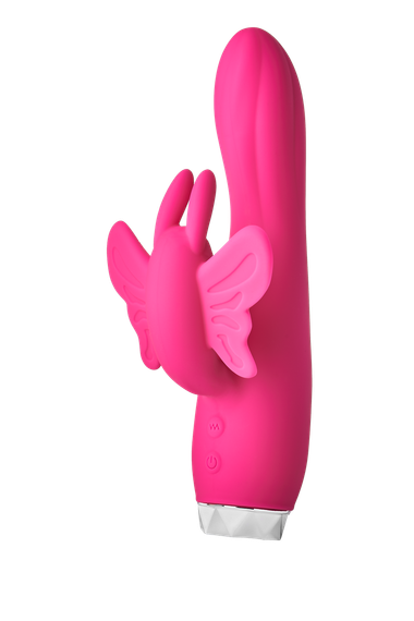 Вибратор кролик в виде Бабочки Dream Toys Flirts Butterfly, розовый, 17 см х 3 см sexstyle