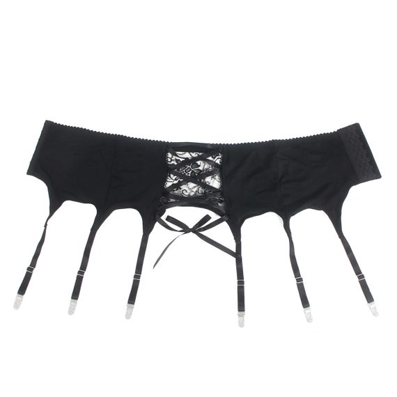 Чоловічий комплект Star Night мереживний пояс з підв'язками і панчохи-сітка, чорний, L sexstyle | Зображення 7