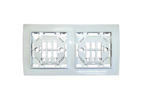 Рамка 2-х местная горизонтальная белая Malta Ny95000973