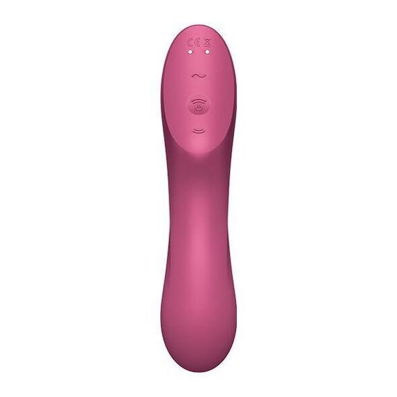 Вакуумний стимулятор з вібрацією Satisfyer Curvy Trinity 3, Червоний | Зображення 3