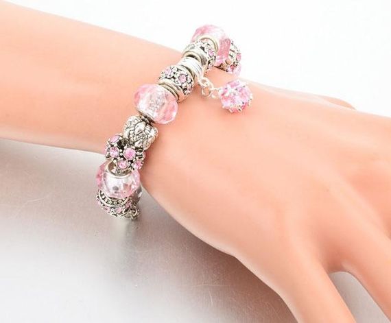 Жіночий браслет Primolux Sharm Christal з шармами - Pink | Зображення 1