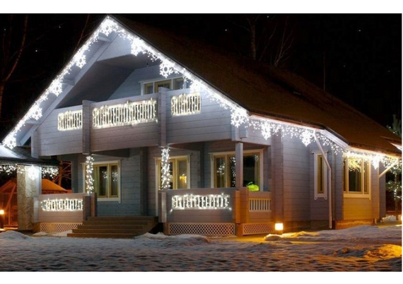 Світлодіодна гирлянда бахрома сосульки XPRO W-1 Біла 5 Метрів Вул.+соед. Білий (47671-3936_675) | Зображення 5