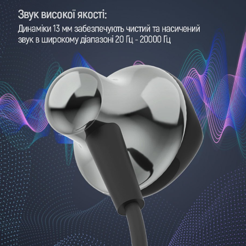 Навушники ColorWay Wired Earphone Blast 1 CW-WD01BK чорний | Зображення 5